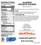 MSC Wild Alaskan Sockeye Salmon Whole Fillets - 4.6 lb box (1)
